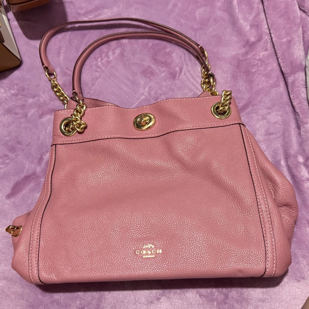 Coach Turlock Eddie Peony Pink Shoulder Bag